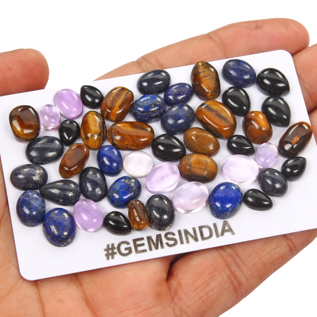 135 Cts/46 Pcs Natural Multi-Color Mix Cut Loose Gems 8-13mm Wholesale For Jewel