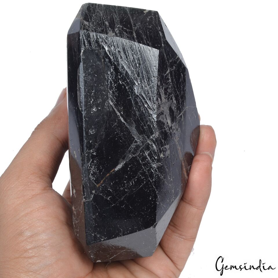 Tourmaline Loose Gemstone, Untreated, Black — 4.8x3x2.5 Inch, 6400 Ct (1.28 Kg)