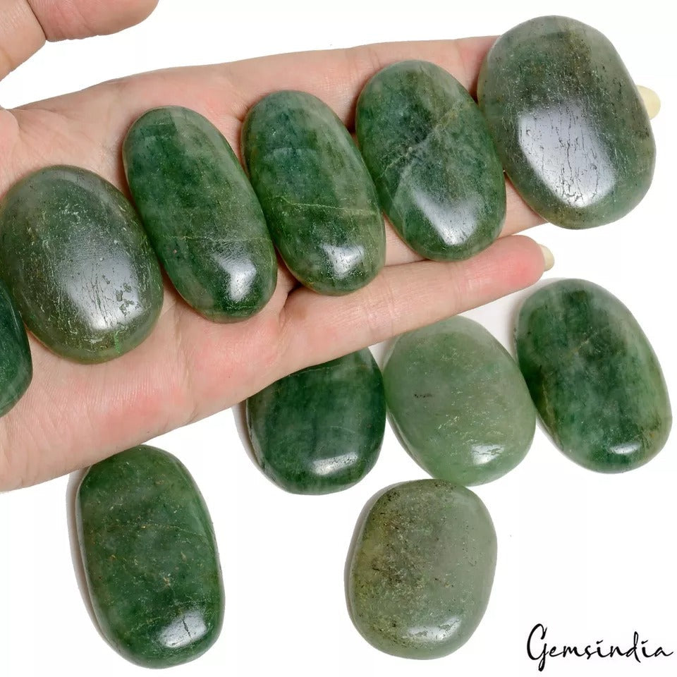 1200 Ct Natural Green Aventurine Oval Cab 40-50mm Loose Wholesale Gemstones Lot