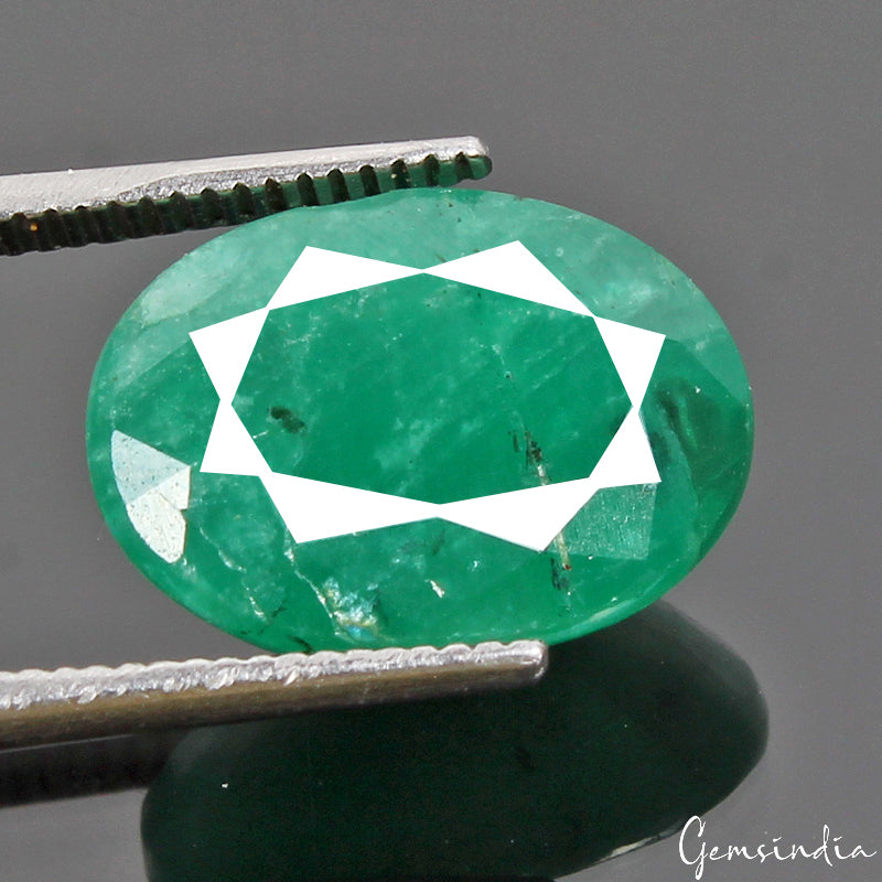 Zambian Huge Oval Cut Green Emerald 4.45 Cts Certified Natural Loose Gemstone
