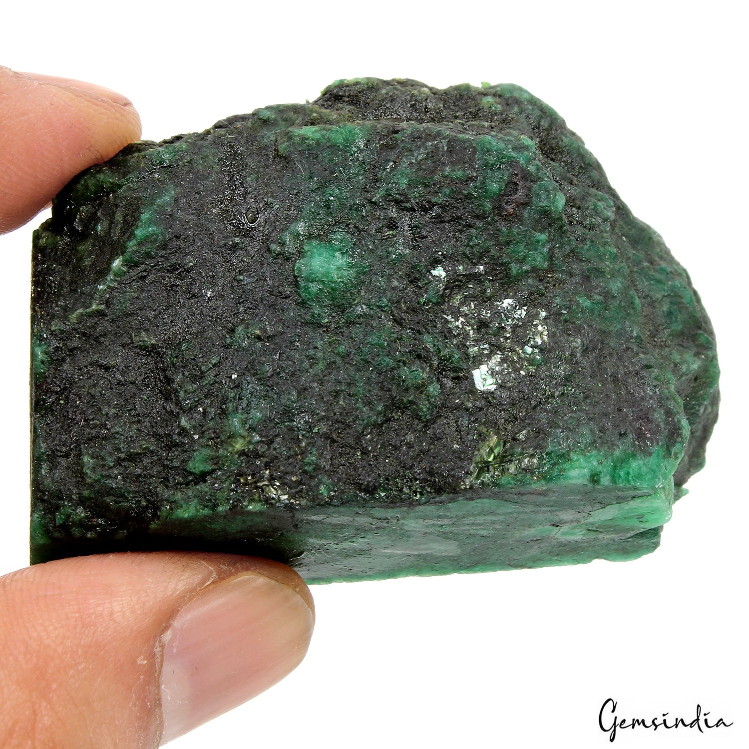 460 Ct Natural Green Rock Mineral Crystal Healing Emerald Uncut Raw Rough Gems