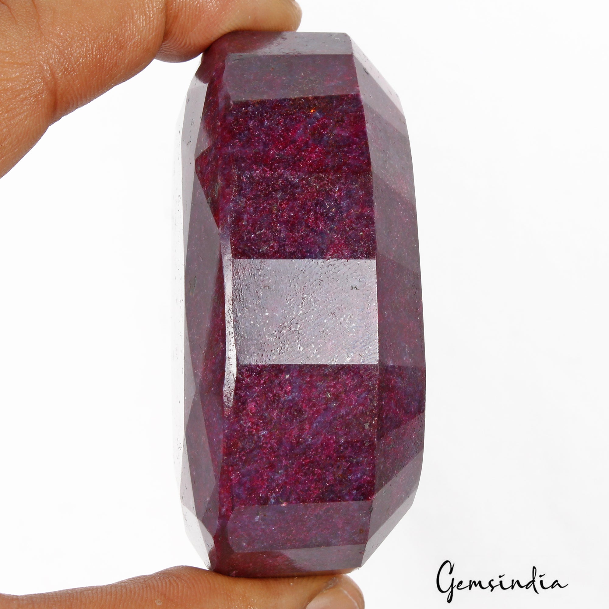 Ruby Loose Gemstone, Color Enhanced, Red — 72x56x31 mm, 1640 Ct, Africa
