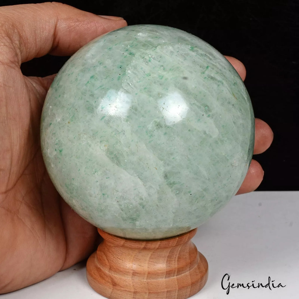 Aventurine Sphere, Untreated — 3.5 inch, 5530 Ct, Madagascar