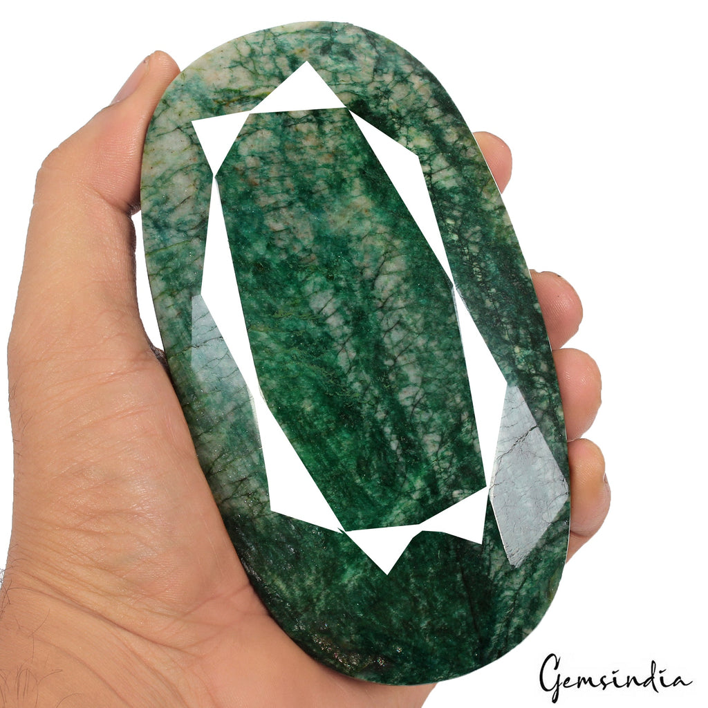 3380 Ct Natural Green Brazilian Emerald Oval Cut Faceted Earth Mined Huge Gems
