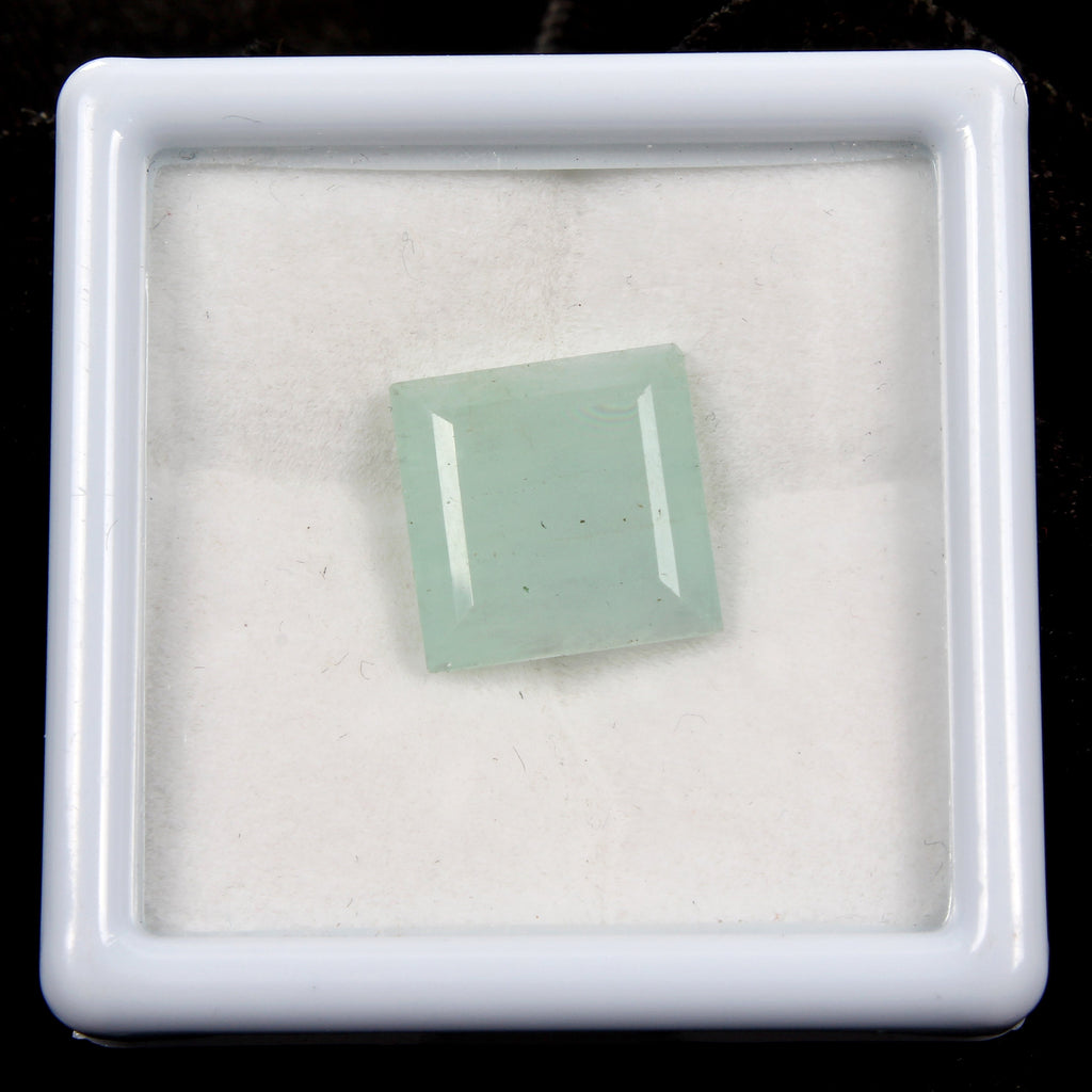 9.00 Ct Natural Certified Green Aquamarine Unheated Loose Square Cut GemstoneNat