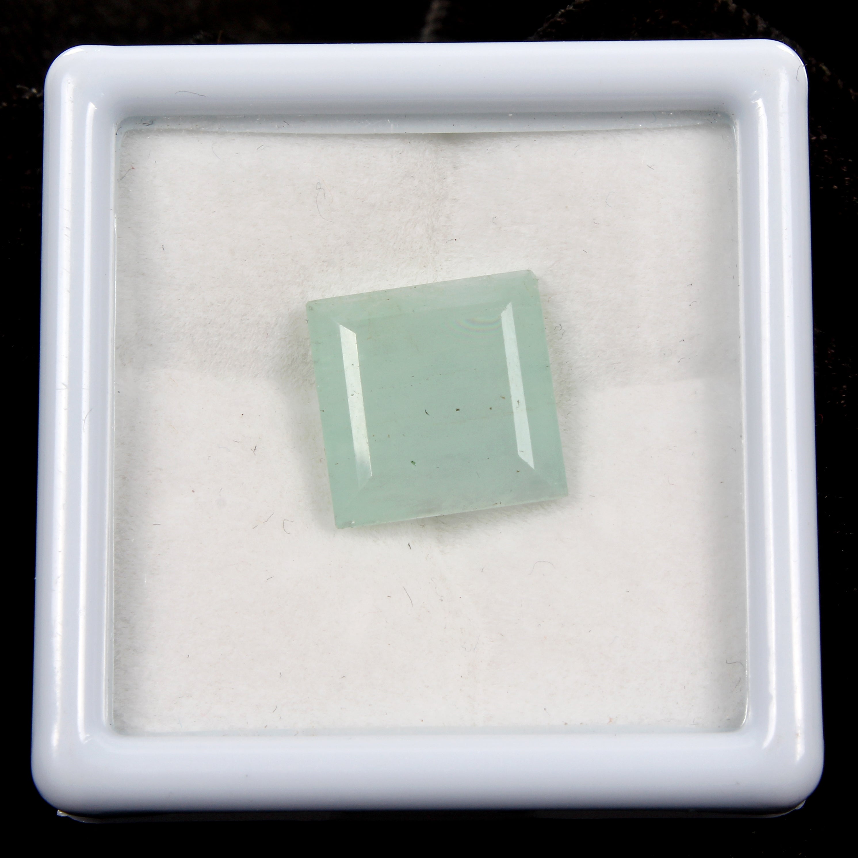 9.00 Ct Natural Certified Green Aquamarine Unheated Loose Square Cut GemstoneNat