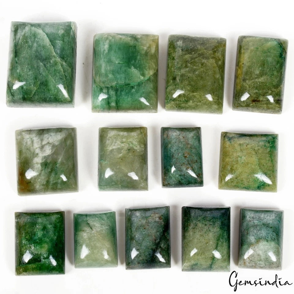 1220 Ct/13 Pcs Natural Brazilian Green Emerald Baguette Cab Loose Wholesale Gems