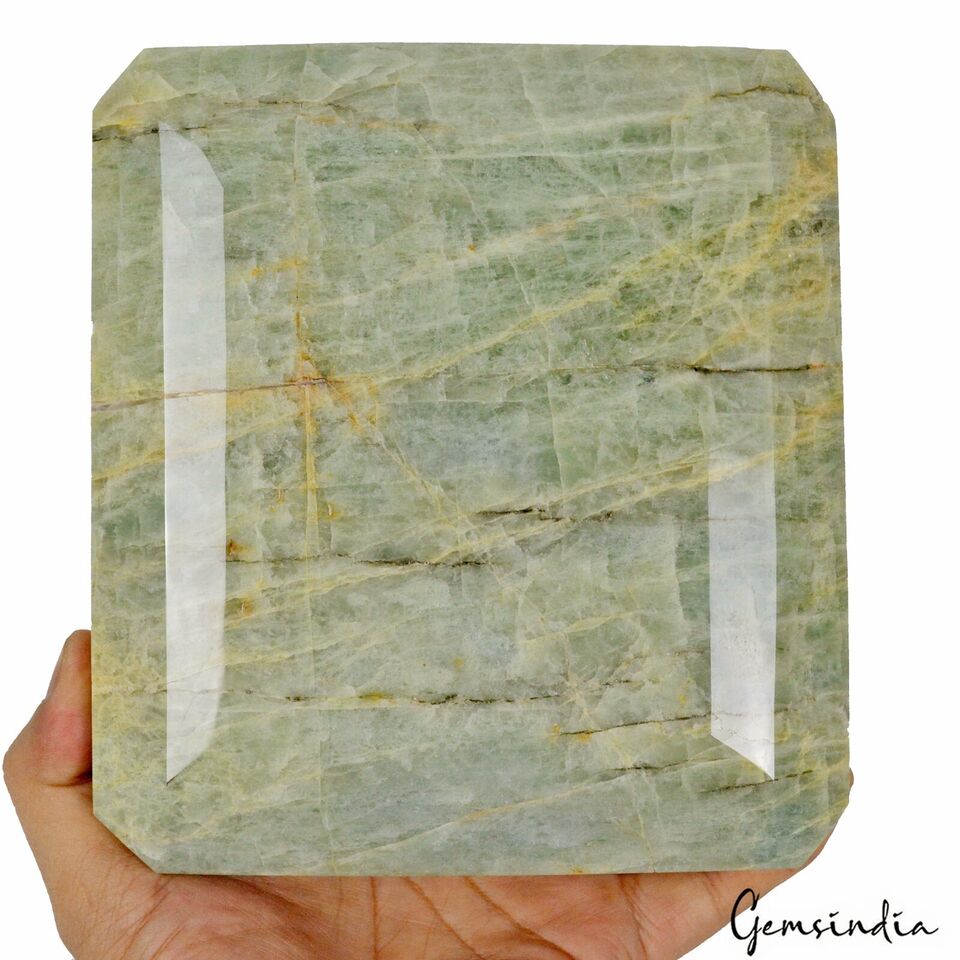 4.4Kg Natural Untreated Beryl Aquamarine Octagon Cut Museum Size Earth Mined Gem