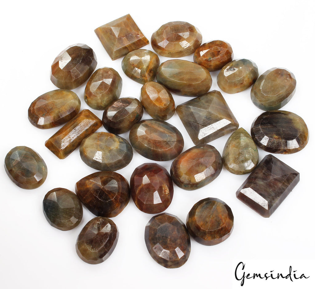 2400Ct Natural Sapphire 24-33mm Mix Faceted Untreated Huge Loose Gemstone 27 Pcs