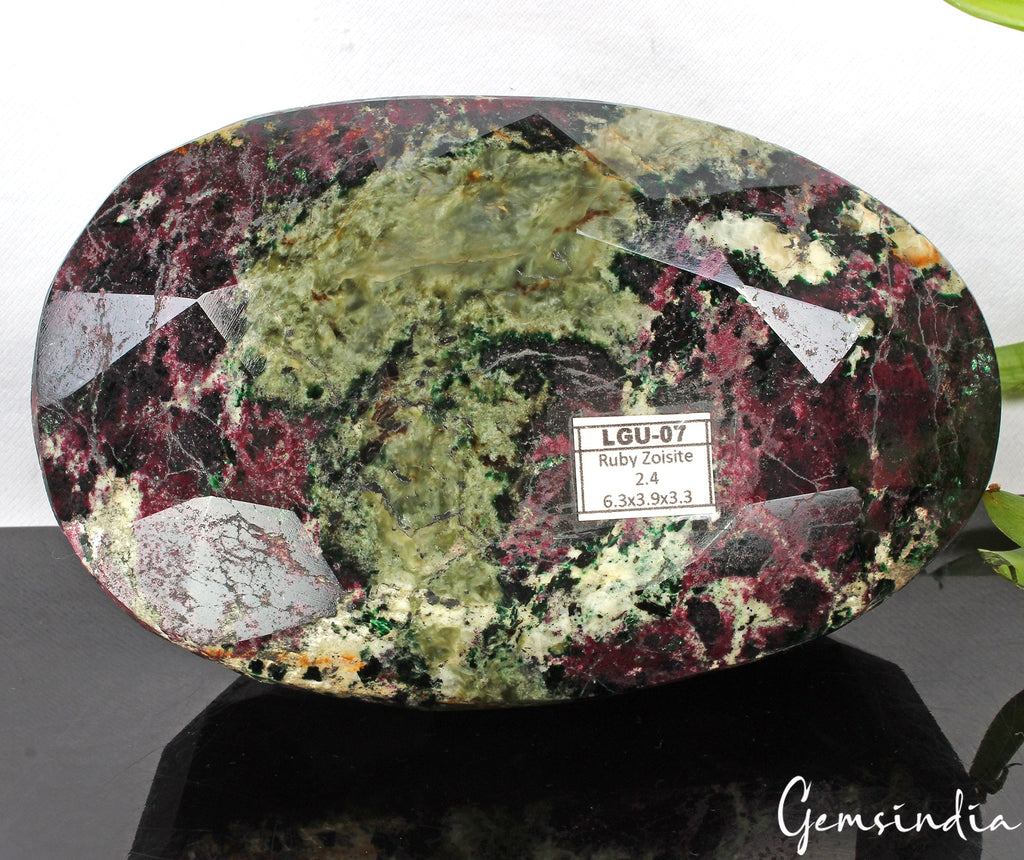 Natural Ruby Zoisite 2.4 Kg Earth Mined Rose Oval Cut Museum Grade Rare Gemstone