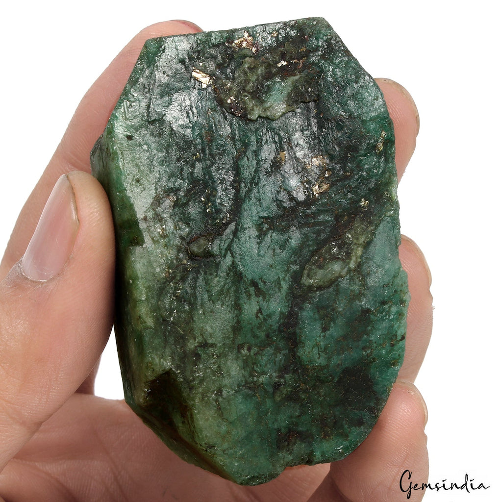 600 Ct Natural Green Brazilian Emerald Rock Uncut Raw Rough Healing Crystal Gems