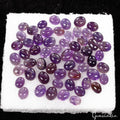 248 Cts/58 Pcs Natural Untreated Dark Purple Amethyst Oval Cab Gems For Jewelry