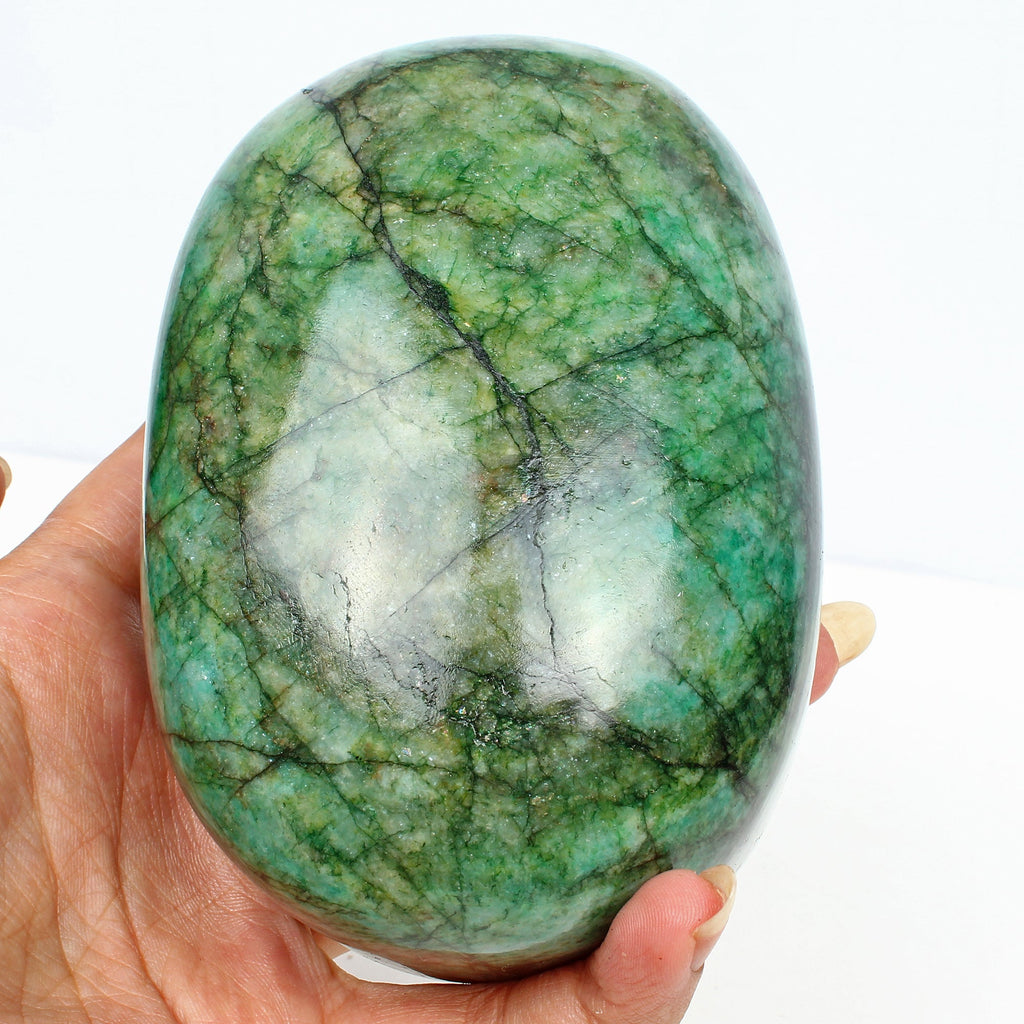 Certified 4900 Ct Natural Green Emerald Oval Cabochon Loose Earth mined Gemstone