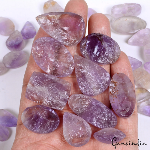 Amethyst Lot, Loose Gemstone, Untreated — 41 Pieces, 13mm to 35mm, 840 Ct, Brazil