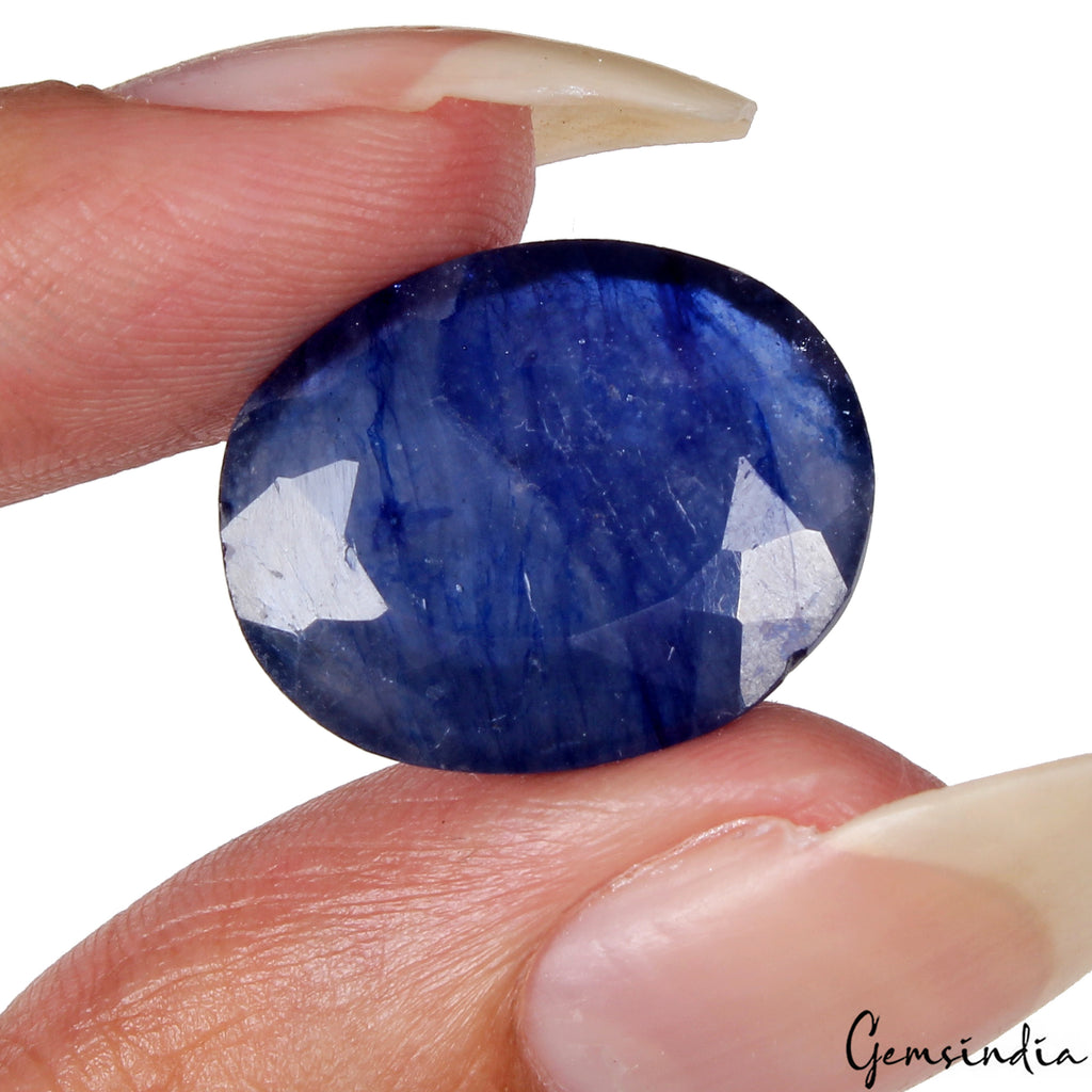 Ceylon Sapphire Loose Gemstone, Heated, Blue — 19x16x6mm, 21.00 Ct, Sri Lanka