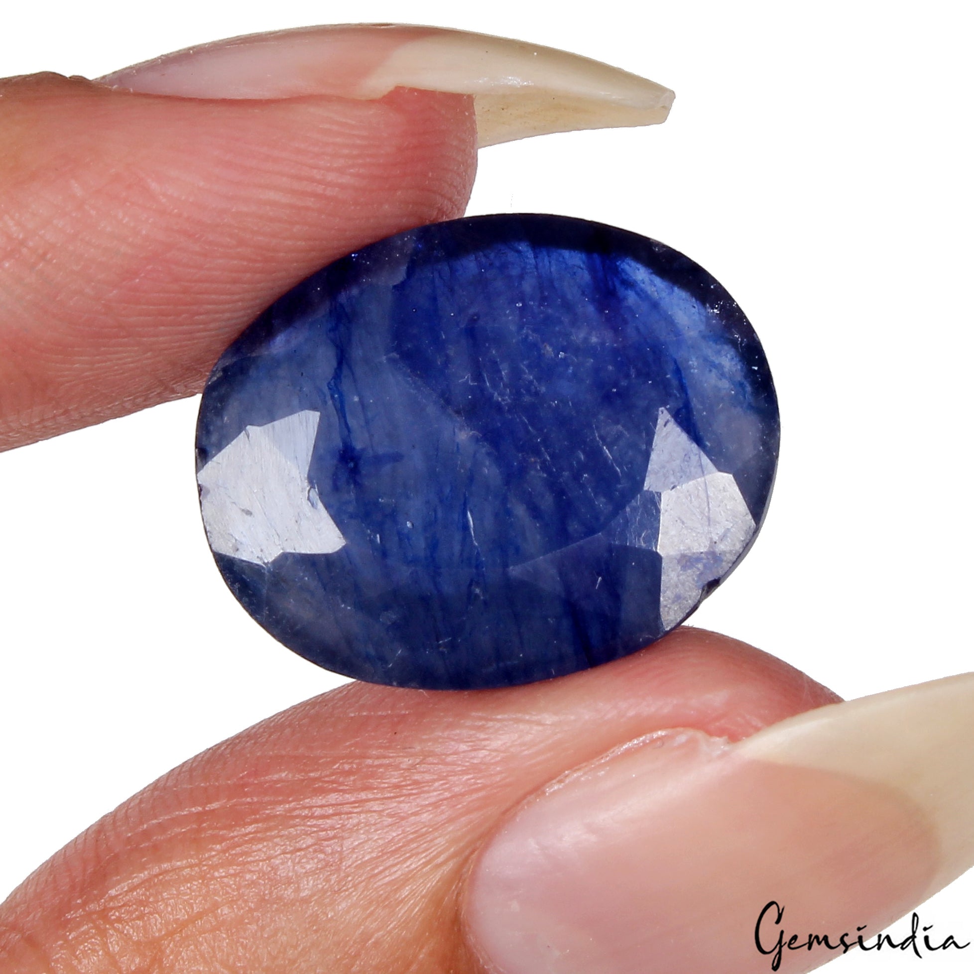 Ceylon Sapphire Loose Gemstone, Heated, Blue — 19x16x6mm, 21.00 Ct, Sri Lanka