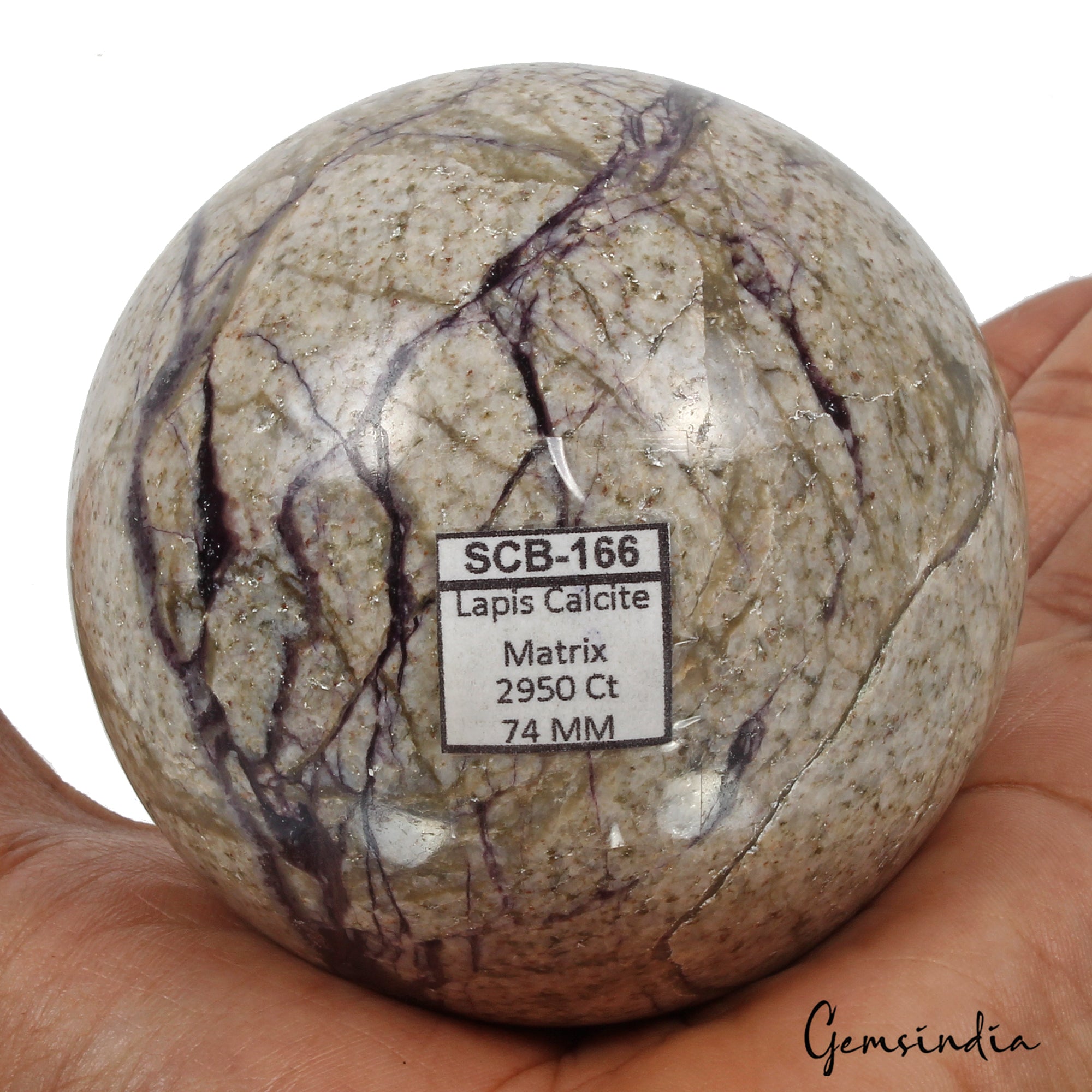 Calcite Sphere — 74 mm, 2950 Ct