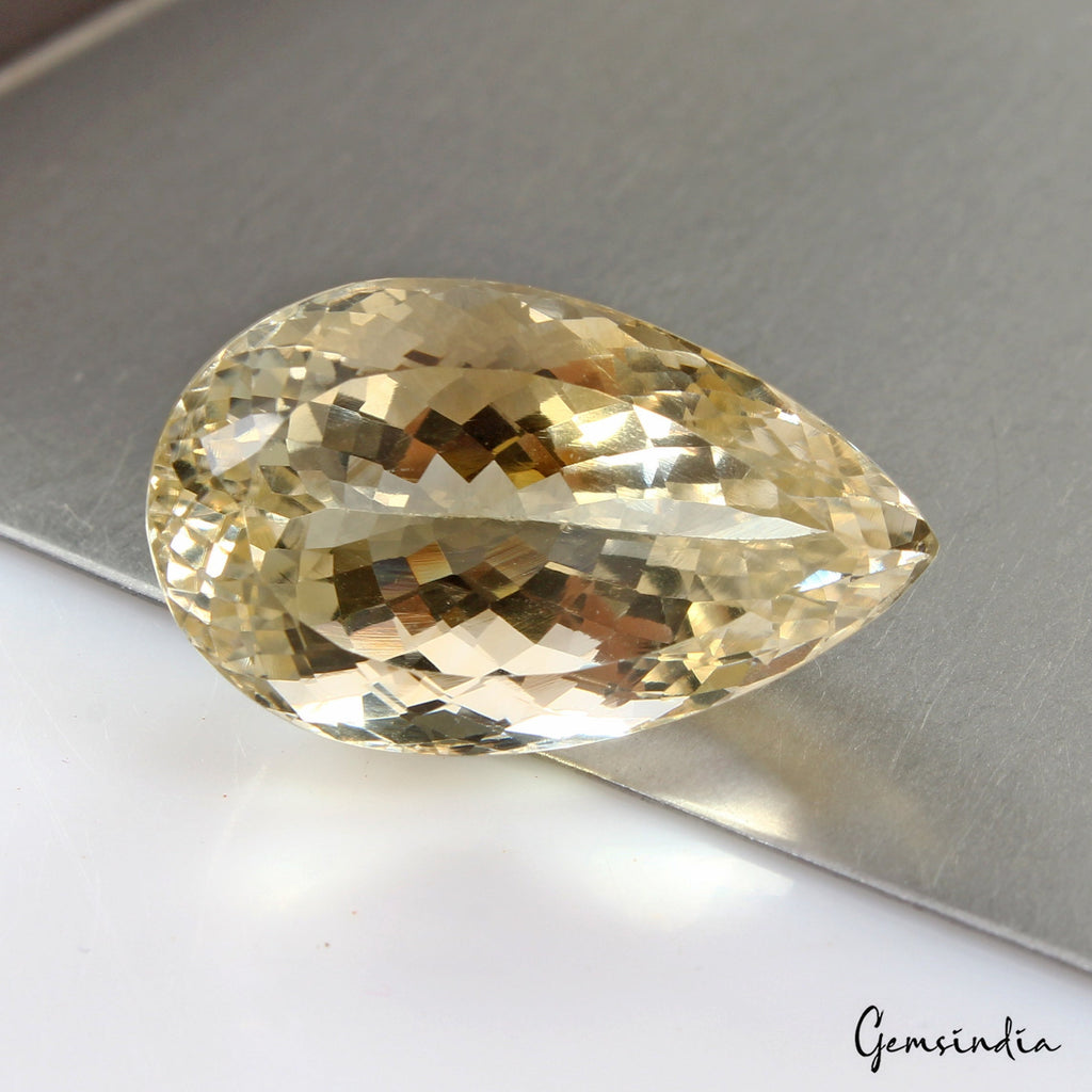 VVS 33.00 Ct Natural Citrine AAA Untreated Huge Faceted Pear Cut Loose Gemstone
