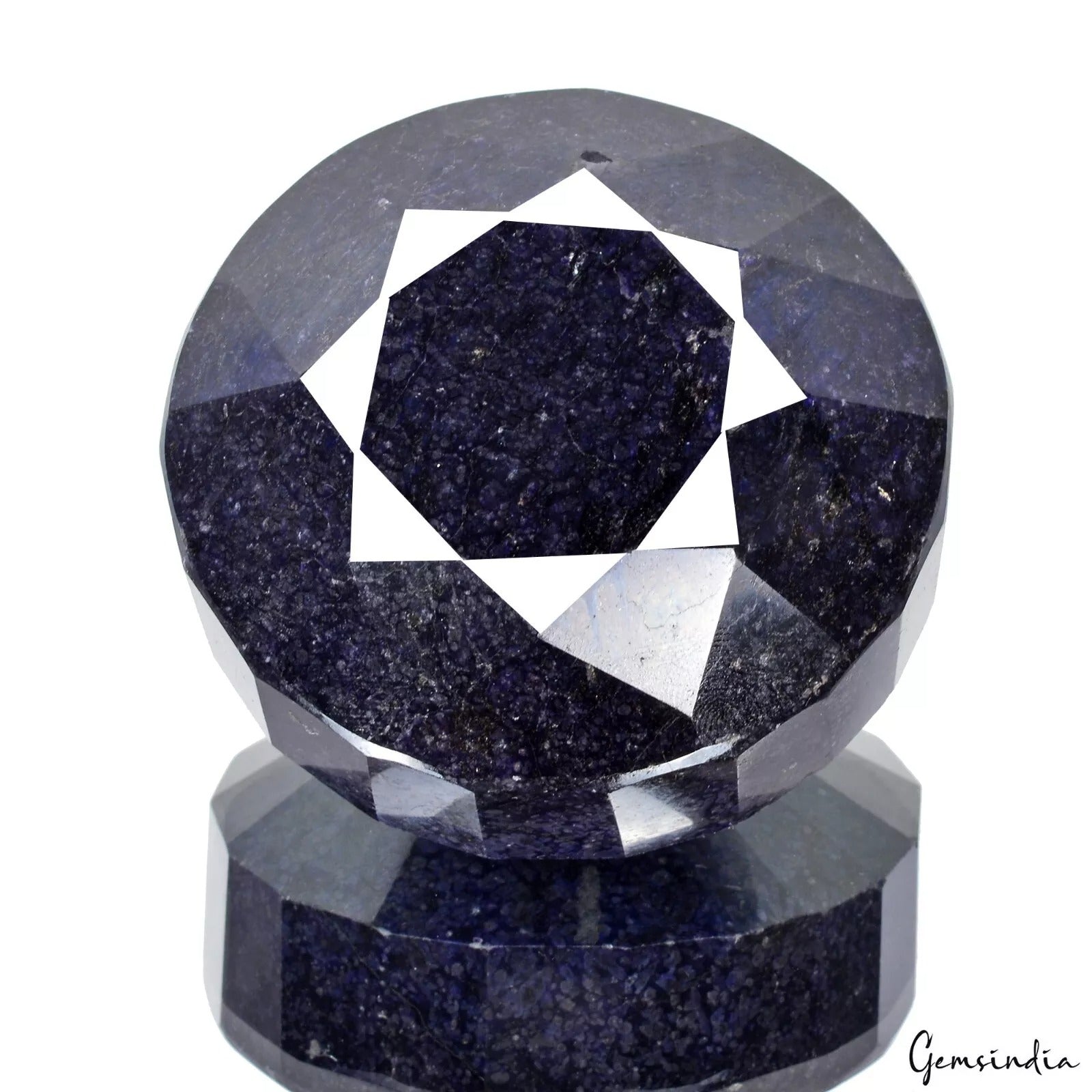 1800Ct Natural Dark Blue Sapphire Round Cut Huge Earth Mined Madagascar Gemstone