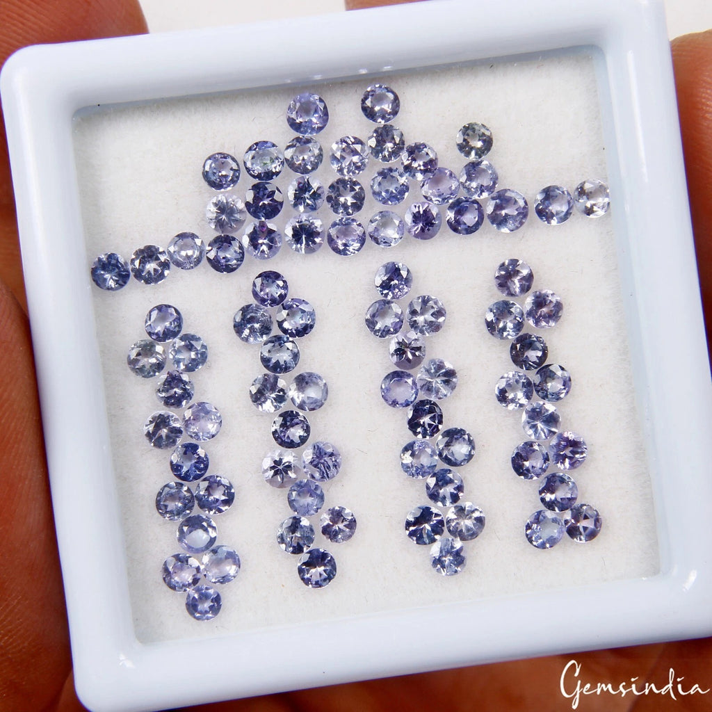 Tanzanite Lot, Loose Gemstone, Untreated, Violet — 80 Pieces, 2mm To 2.5 mm, 5.60 Ct