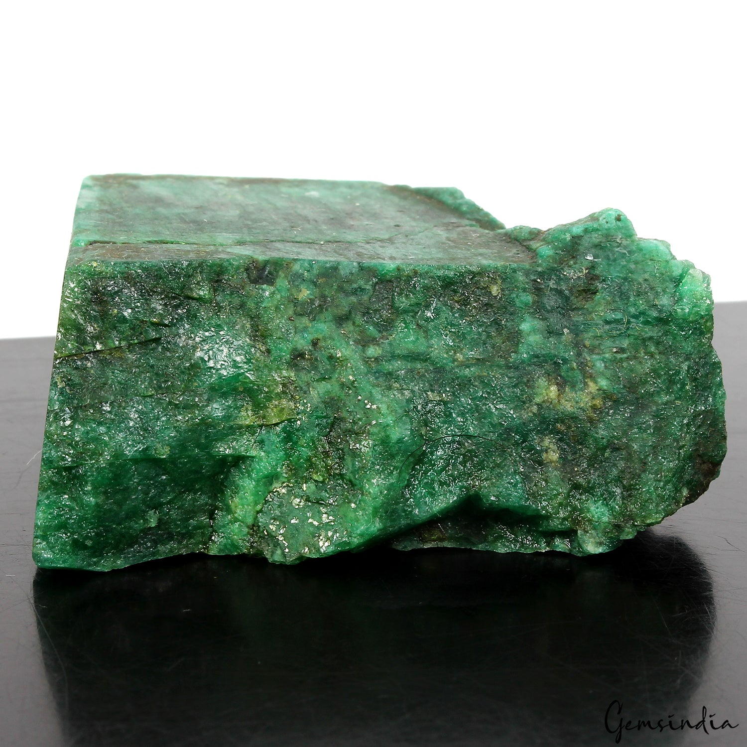 Emerald Rough Specimen, Color Enhanced, Green — 56 x 40 x 22 mm, 490 Ct, Brazil