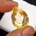 43.60 Ct VVS Natural Citrine AAA Yellow Huge Pear Checker Cut Dazzling Gemstone