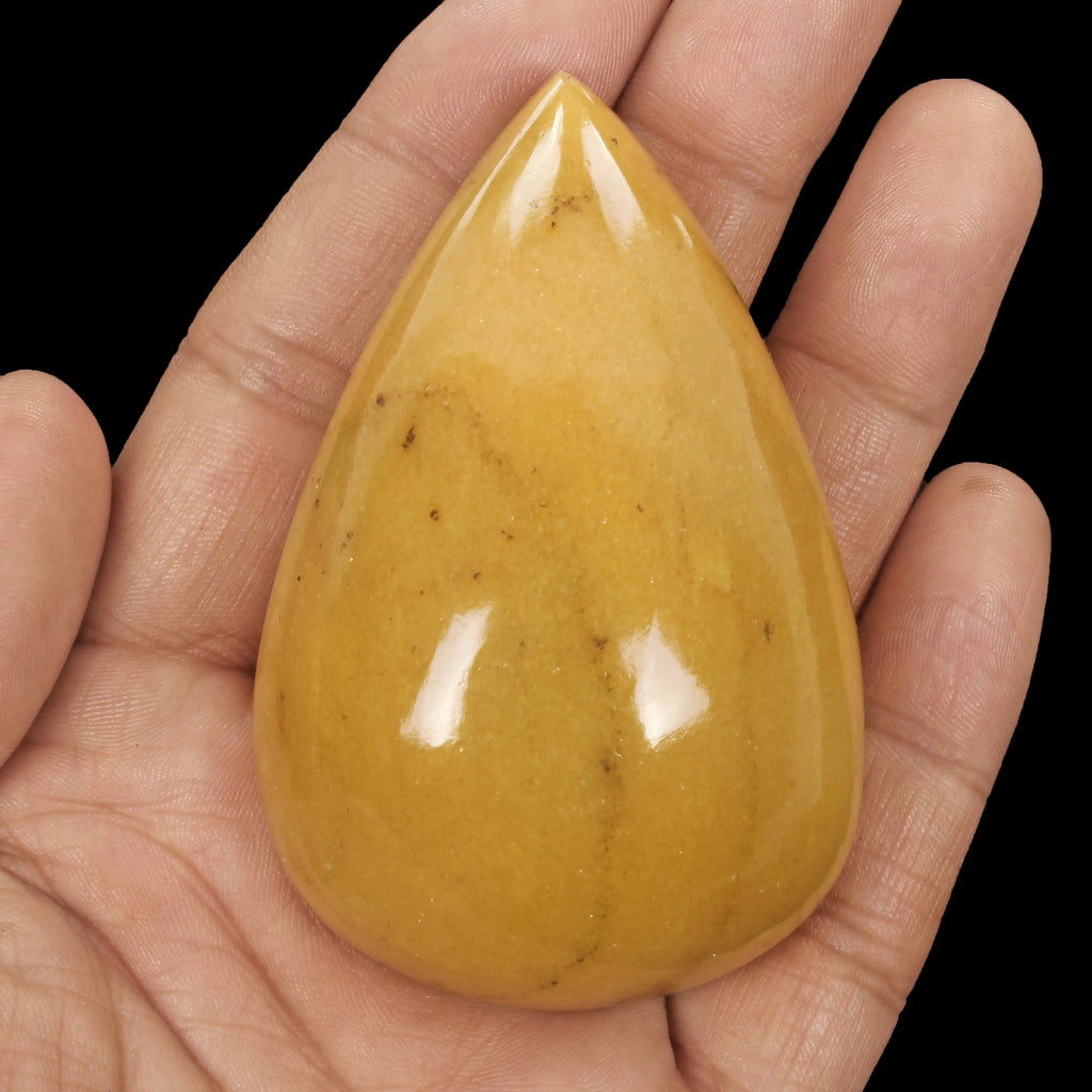 740 Ct Natural Yellow Aventurine Pear Cab Earth Mined Huge Size Loose Gemstone