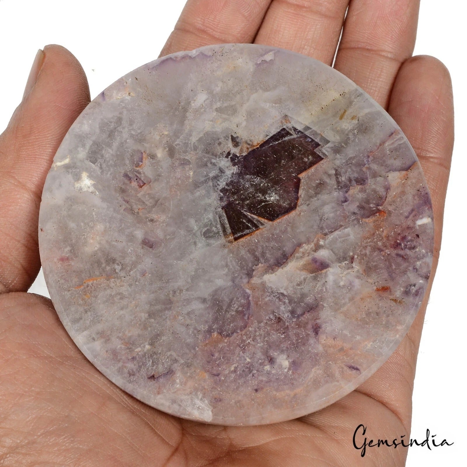 1580 Cts Natural Untreated Purple Amethyst Half Sphere Cab Huge Healing Gemstone