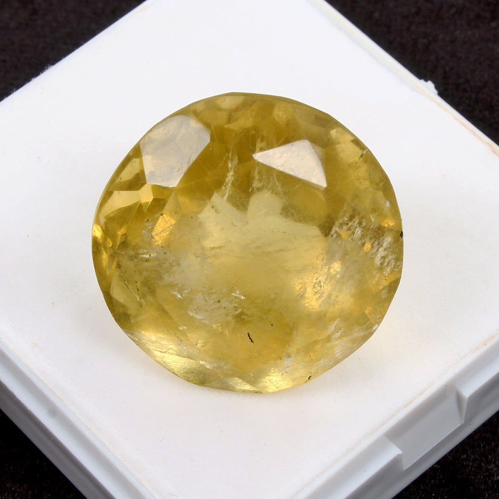 Certified 120 Ct Natural Brazilian Untreated Lemon Quartz Citrine Round Cut Gems