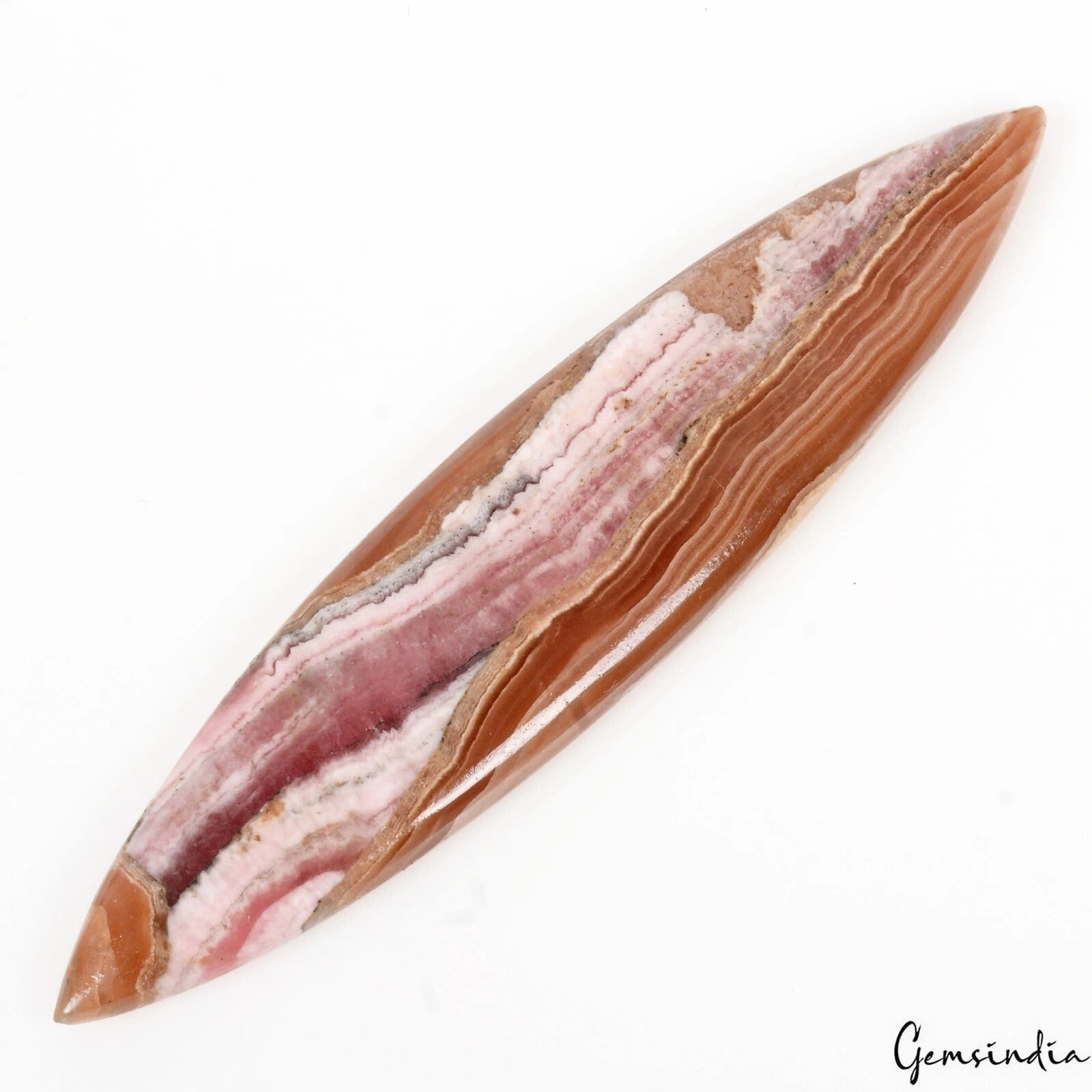 51.20 Ct Natural Untreated Rhodochrosite Marquise Cab Loose Gemstone For Jewelry