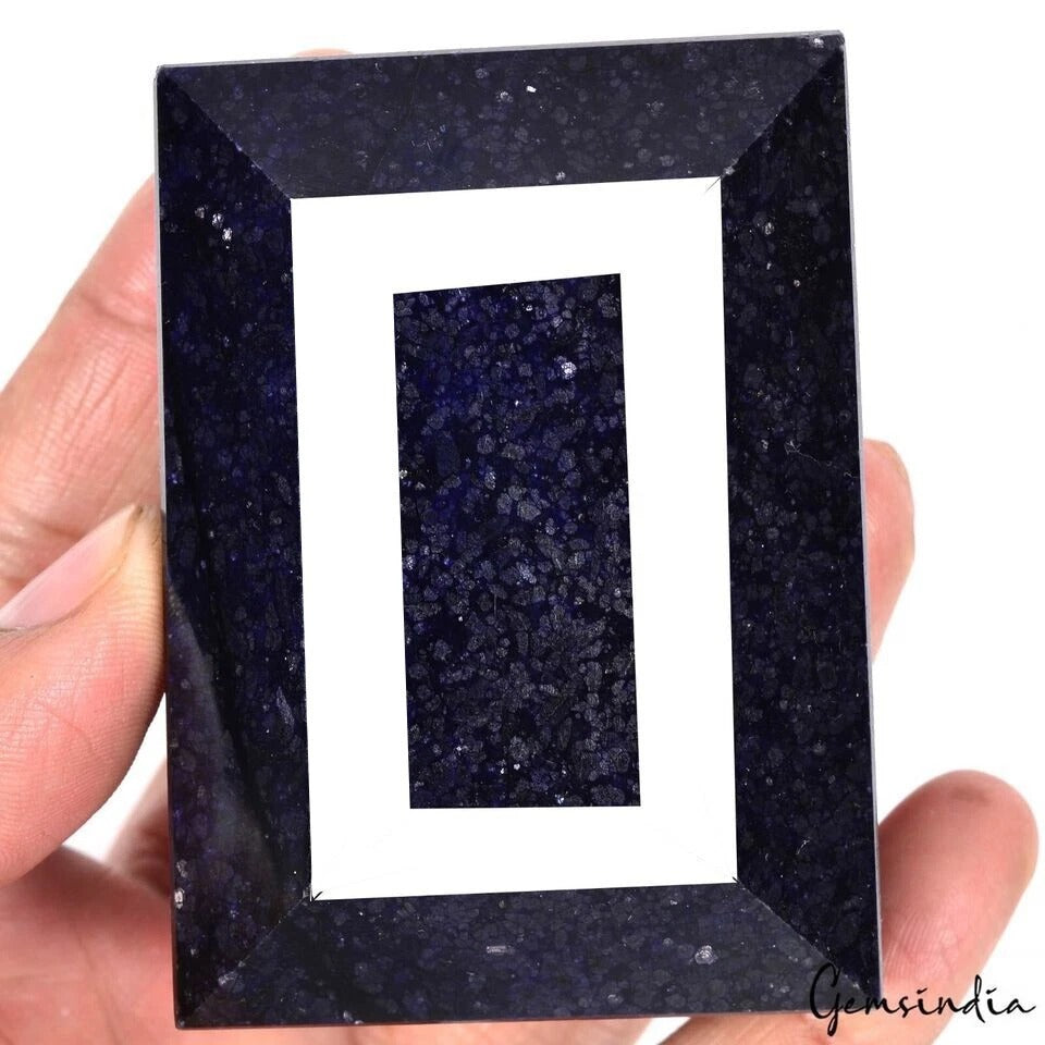 1970 Ct Natural African Dark Blue Sapphire Baguette Cut Huge Size Loose Gemstone