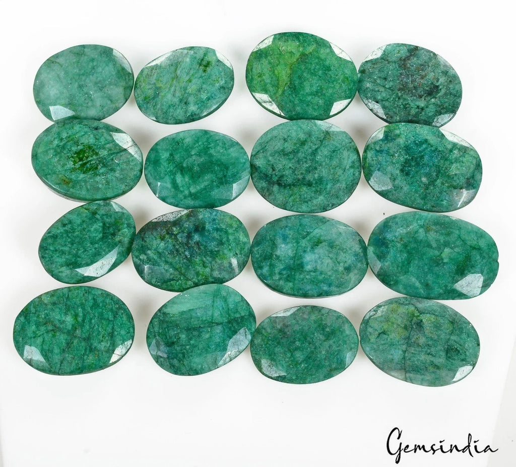 620Cts/16 Pcs Natural Brazilian Green Emerald Oval Cut Wholesale Loose Gems Lot
