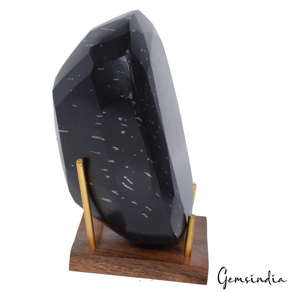 Obsidian Loose Gemstone, Untreated, Gold — 5.1x3.6x2.7 Inch, 6450 Ct (1.29 Kg), Madagascar