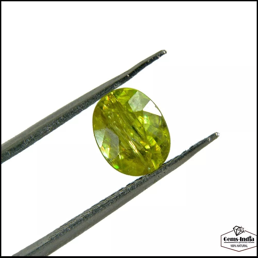Peridot Loose Gemstone, Oval Cut, Untreated — 7x6x5mm, 1.50 Ct