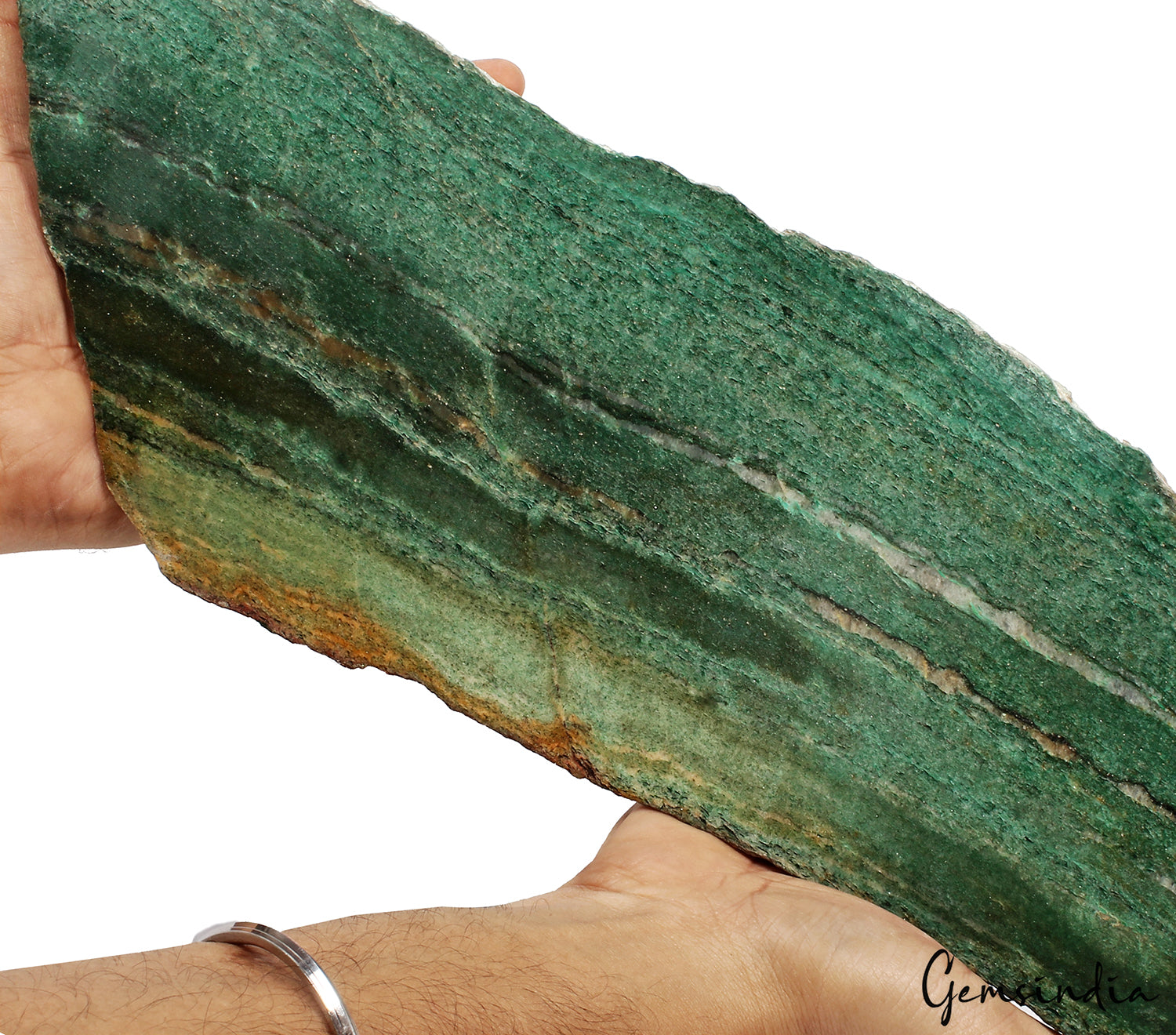 Green Aventurine Rough Specimen, Untreated, Green — 16.8x6x2.5 Inch, 3.3 Kg (16500 Ct), Madagascar