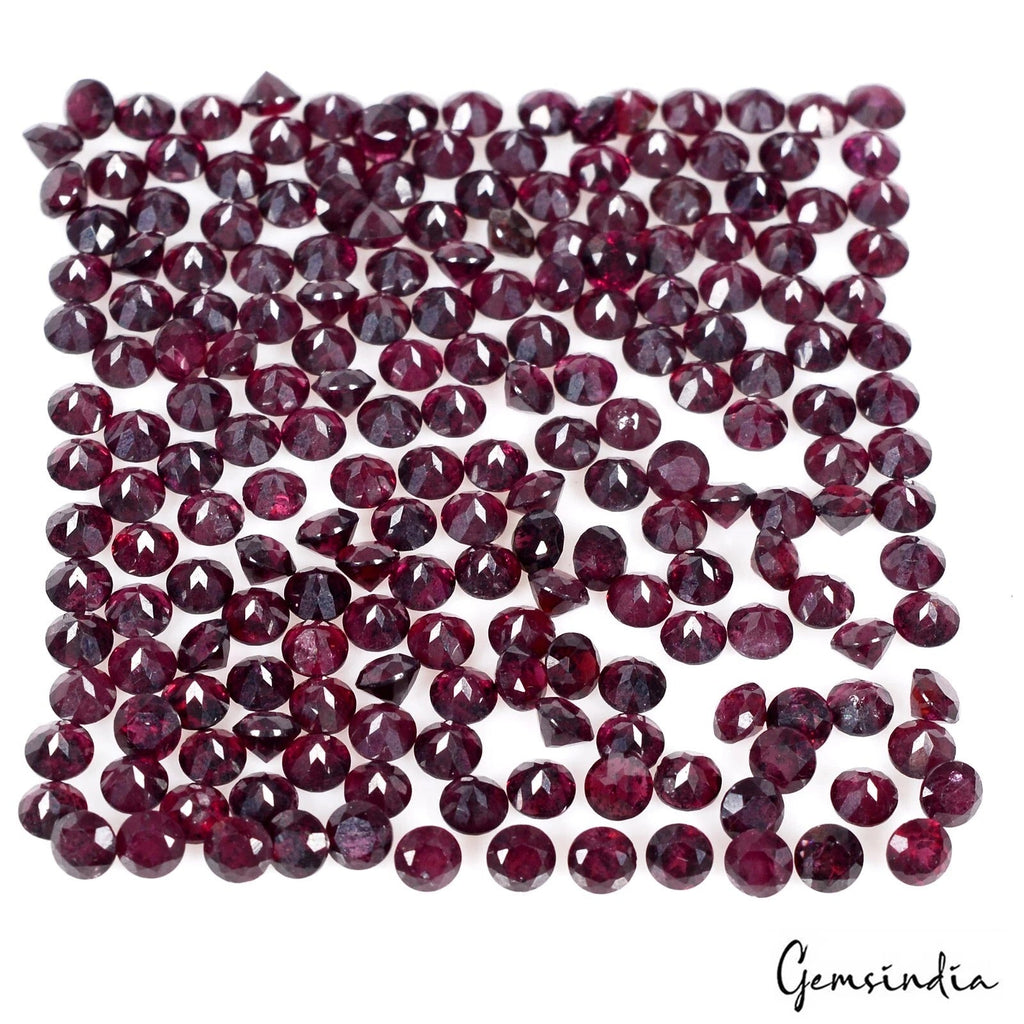 74 Ct/200 Pcs Natural Untreated Wine Red Rhodolite Garnet Calibratrated 4mm Gems