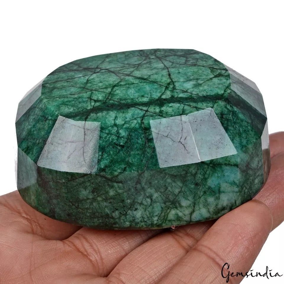 1280 Ct Natural Green Brazilian Emerald Earth Mined Huge Oval Certified Gemstone