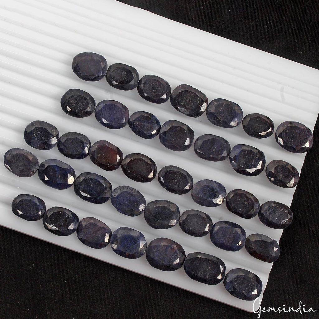730 Cts/37 Pcs Natural Blue Sapphire Oval Cut Loose 16-20mm Ring Size Gemstones