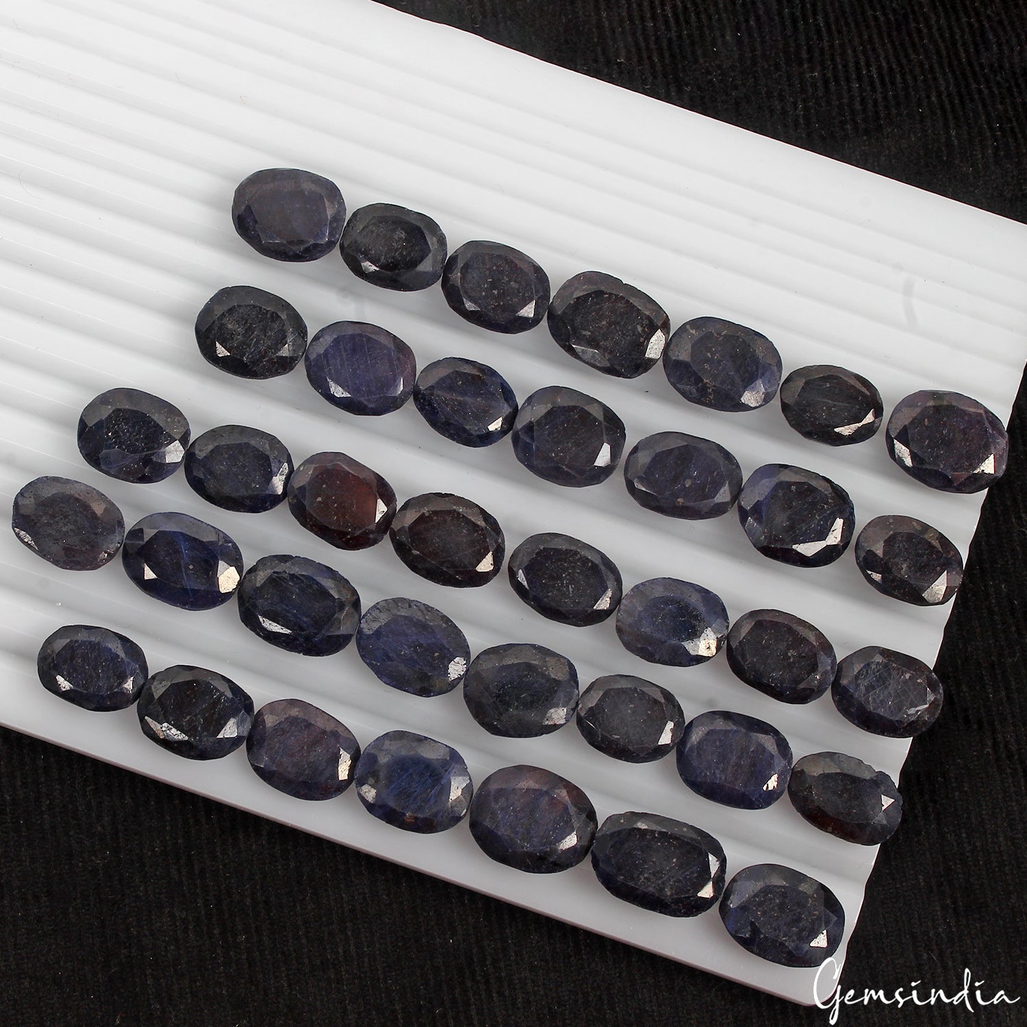 730 Cts/37 Pcs Natural Blue Sapphire Oval Cut Loose 16-20mm Ring Size Gemstones