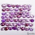 53 Pcs Natural Amethyst/Ametrine 11-16mm Untreated Oval Cut Loose Gemstones Lot