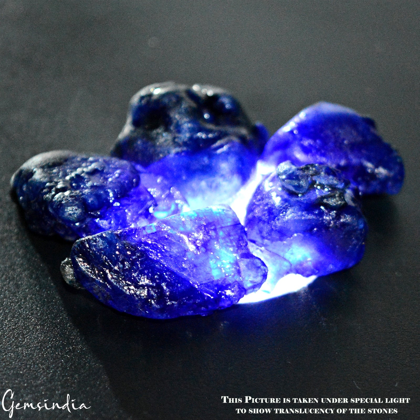 250.10 Ct 100% Natural Rough Ceylon Blue Sapphire Uncut Crystal Loose Gemstones