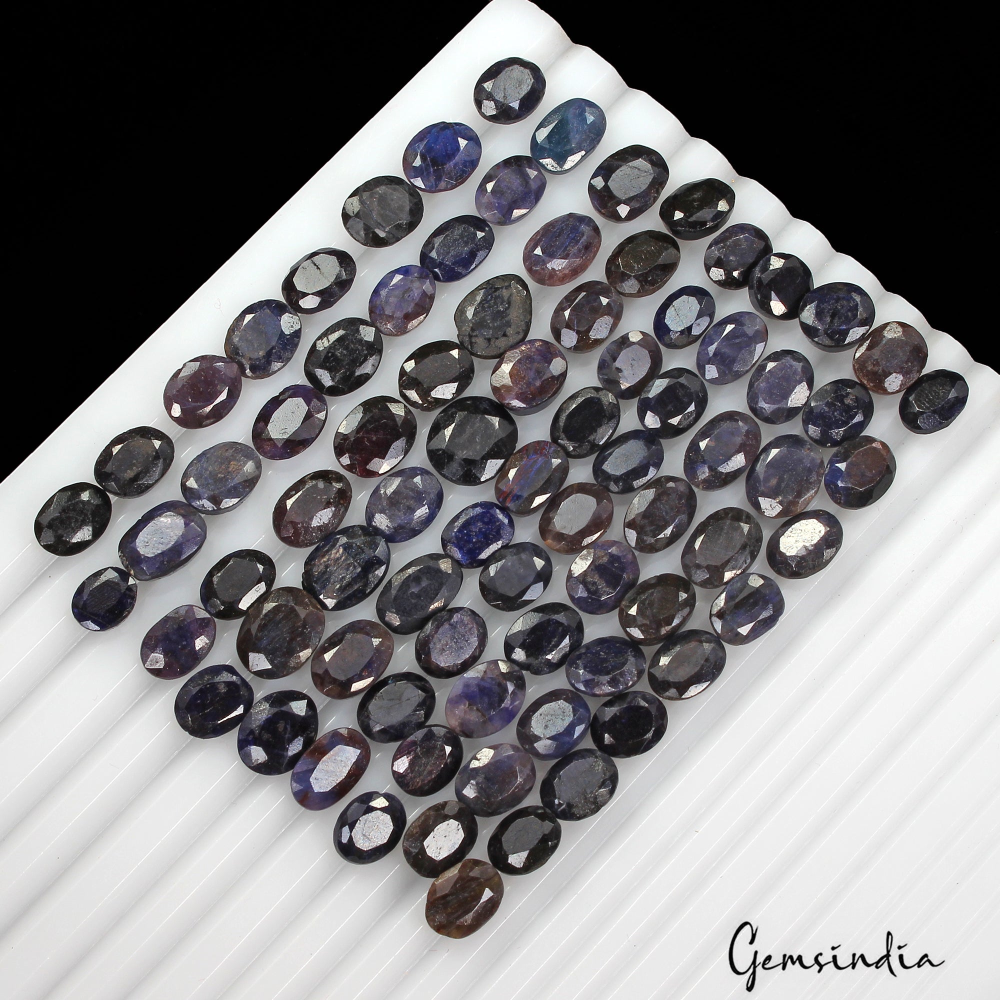 260.00 Ct Natural Blue Sapphire Oval Faceted Wholesale Loose Gemstone Lot 78 Pcs