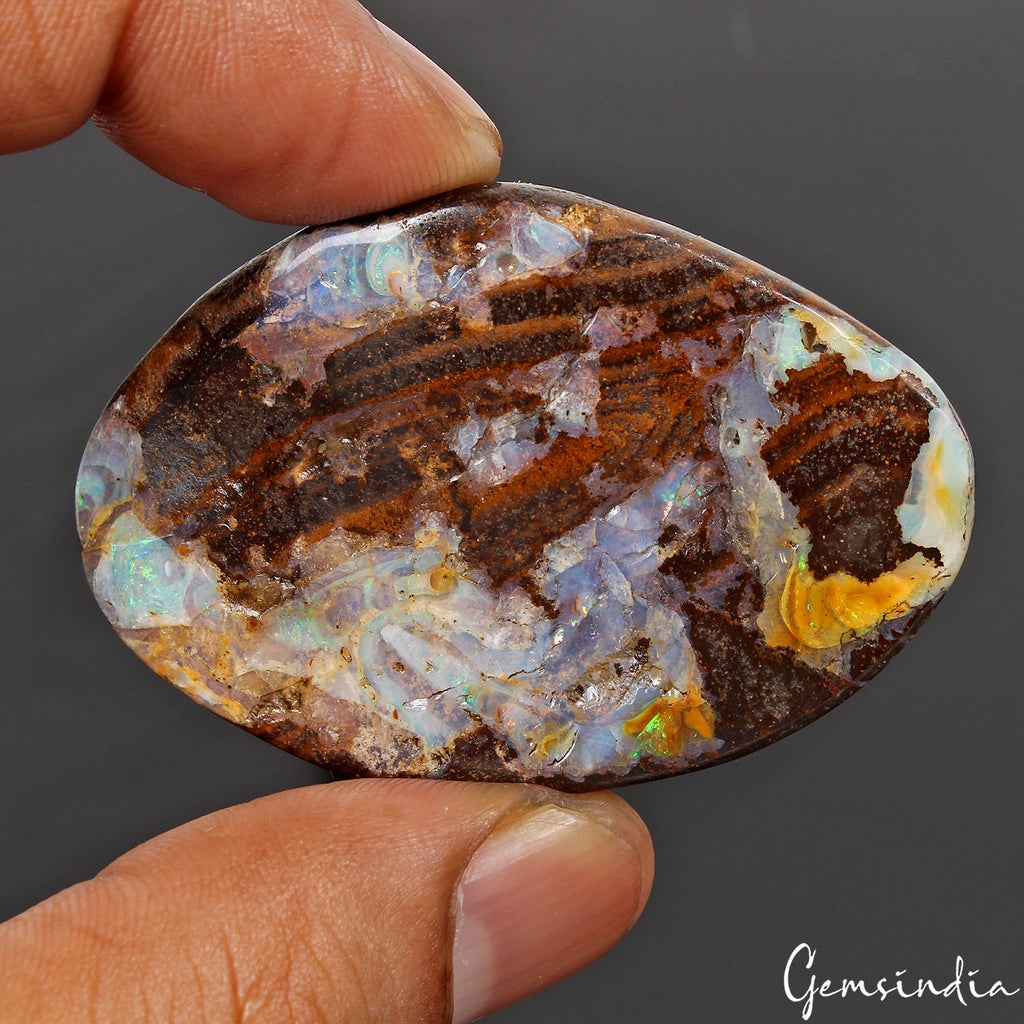 195.50 Ct Free Form Cabochon Natural Winton Matrix Boulder Opal - Queensland Gem