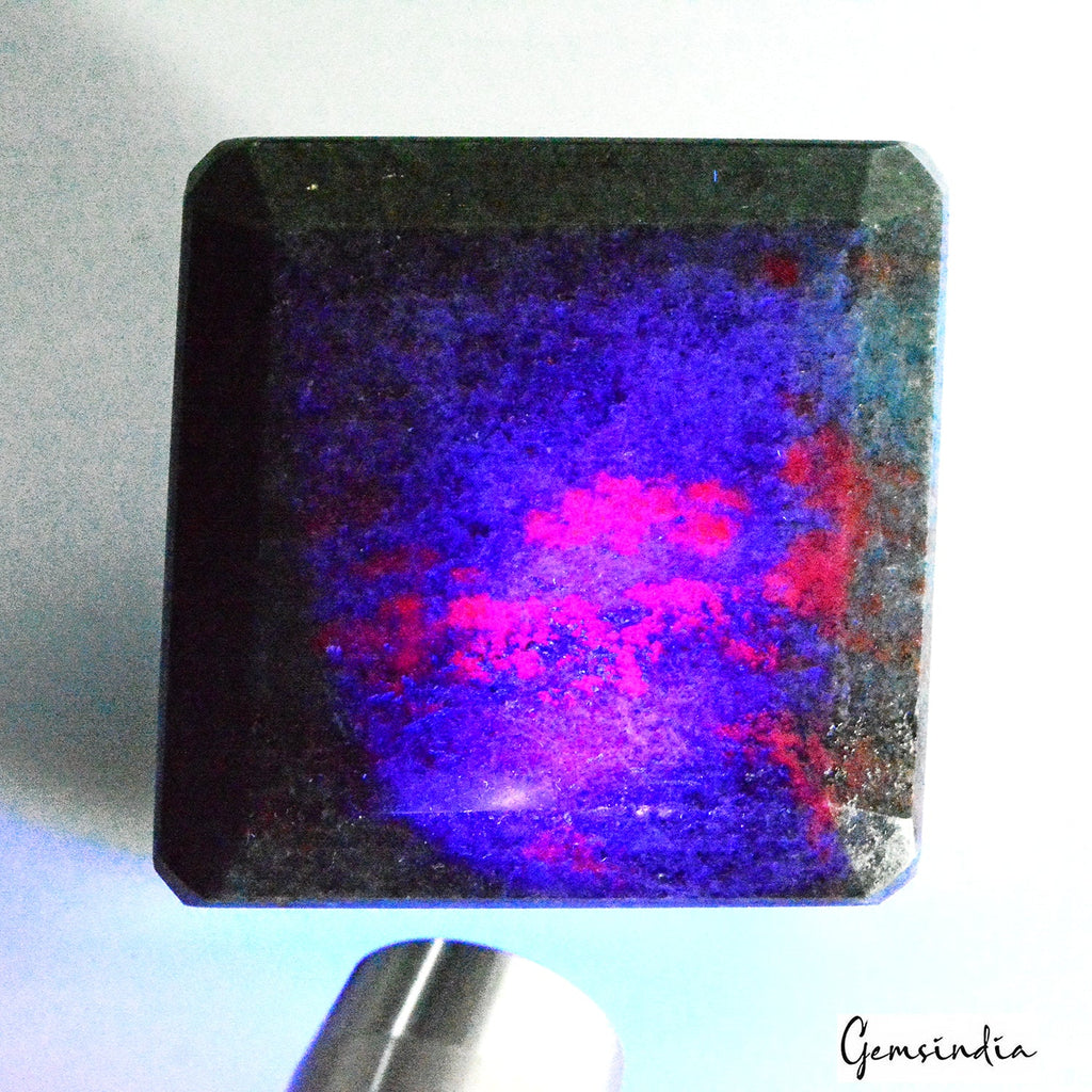 3760 Ct Natural Untreated Red Blue Grey Ruby Kyanite Earth Mined Octagon Cut Gem