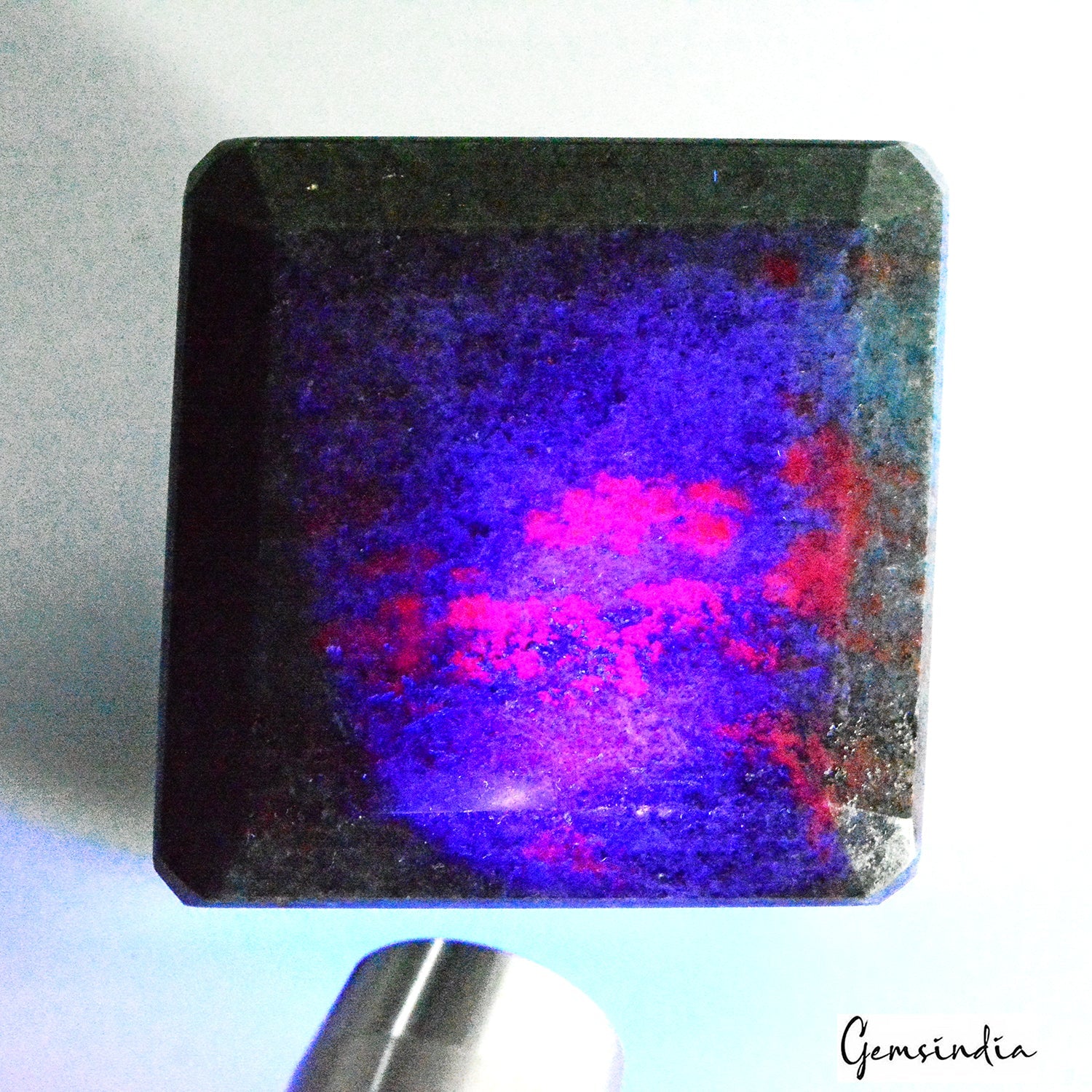 3760 Ct Natural Untreated Red Blue Grey Ruby Kyanite Earth Mined Octagon Cut Gem