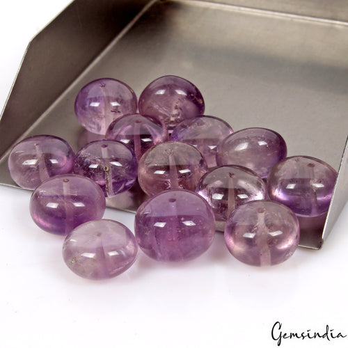 Amethyst Beaded Strand, Untreated, Purple — 15mm to 18mm, 390 Ct, Madagascar