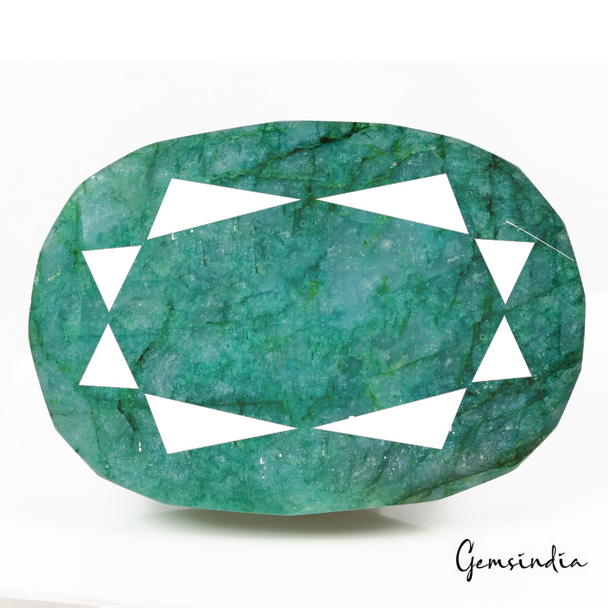 2480 Cts Natural Brazilian Green Emerald Oval Faceted Earth Mined Loose Huge Gem