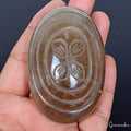 Rare 770 Ct Natural Smoky Quartz Oval Shape Huge Hand Carved Madagascar Gemstone