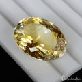 Certified 27.35 Cts Natural Brazilian Untreated Yellow Citrine Oval Gem For Ring