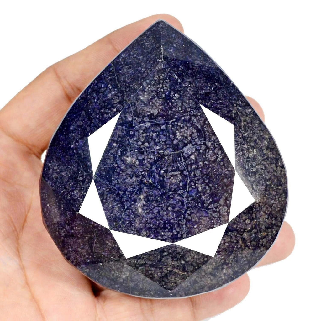 Sapphire Loose Gemstone, Color Enhanced, Blue — 91x81x42 mm, 2870 Ct